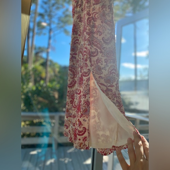 JESSICA SIMPSON Dress Paisley Floral Flowy Spaghetti Strap Lightweight Small Red - Picture 6 of 10